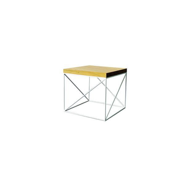 eoshop Konferenčný stôl ST376, 55x45x55, dub/kov (Farba dreva: Bielená, Doska stola: 4)
